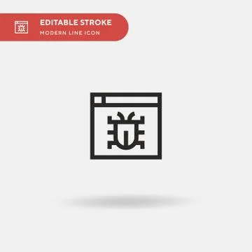 Bug Simple vector icon. Illustration symbol design template for web mobile UI Stock Illustration