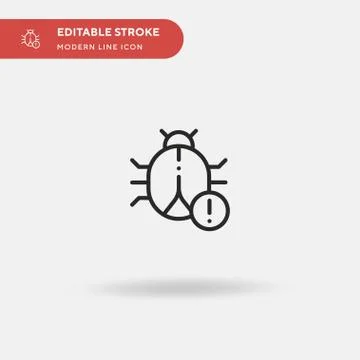 Bug Simple vector icon. Illustration symbol design template for web mobile UI Stock Illustration