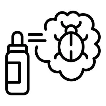 Bug spray icon outline vector. Control pest Illustration