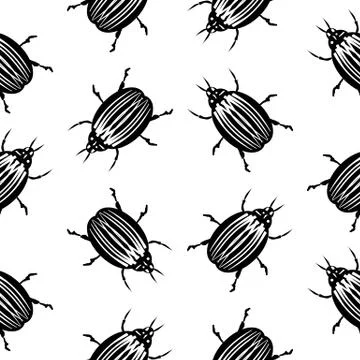 Bug symbol seamless pattern Illustrazione stock