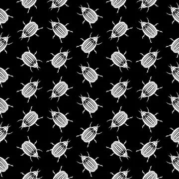 Bug symbol seamless pattern Stock Illustration