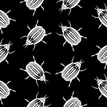 Bug symbol seamless pattern 스톡 일러스트