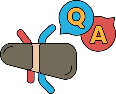 A bug is talking to a person with a microphone Illustration