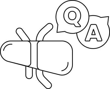 A bug is talking to a person with a microphone Illustration