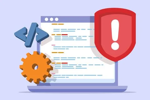 Bug Testing Concept and TJ process with error detection Stock Illustration