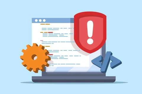 Bug Testing Concept and TJ process with error detection Stock Illustration