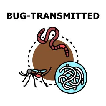 Bug transmitted infection and parasitic disease concept Stock Illustration