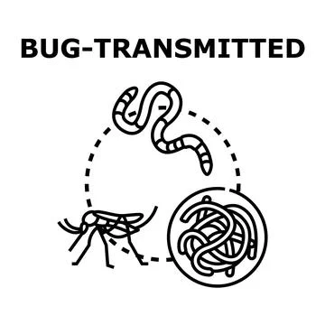 Bug transmitted infection and parasitic disease concept Stock Illustration