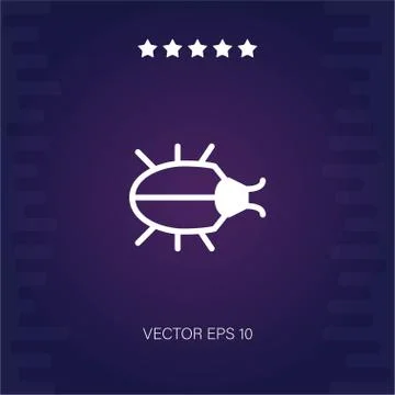 Bug vector icon Stock Illustration