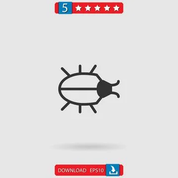 Bug vector icon 스톡 일러스트