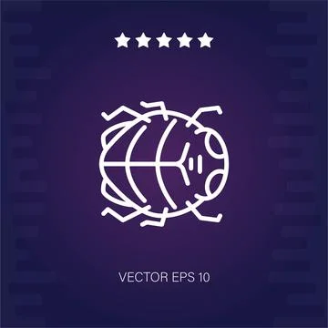 Bug vector icon 스톡 일러스트