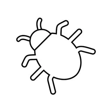 Bug virus alert isolated icon Stock Illustration