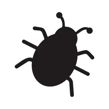 Bug virus alert isolated icon Stock Illustration