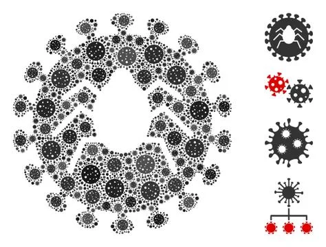 Bug Virus Mosaic of CoronaVirus Elements Illustrazione stock