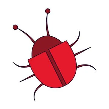 Bug virus symbol Illustrazione stock