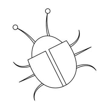 Bug virus symbol Illustrazione stock