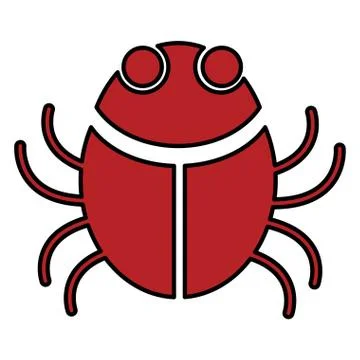 Bug virus symbol Illustrazione stock