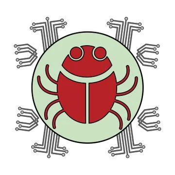 Bug virus symbol Illustrazione stock