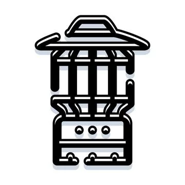 Bug zapper electronic pest control icon concept Иллюстрация