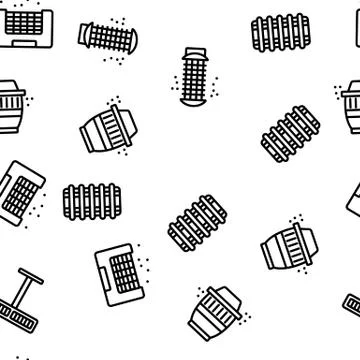 Bug Zapper Equipment Vector Seamless Pattern 스톡 일러스트