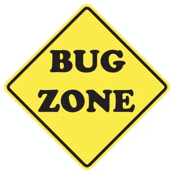 Bug Zone Sign Stock Illustration