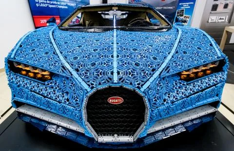 Bugatti Chiron - lego bricks - Bucharest, Romania 库存照片
