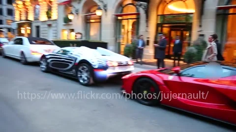 Bugatti L'or Blanc Hit Laferrari Stock Footage 272888902