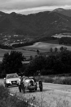 BUGATTI T 35 A 1925 on an old racing car in rally Mille Miglia 2020 the famou Stock Photos