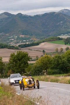 BUGATTI T 35 A 1925 on an old racing car in rally Mille Miglia 2020 the famou Foto stock