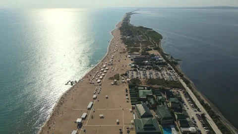 Bugaz Spit and the Black Sea, Anapa, Russia Video stock 312862017