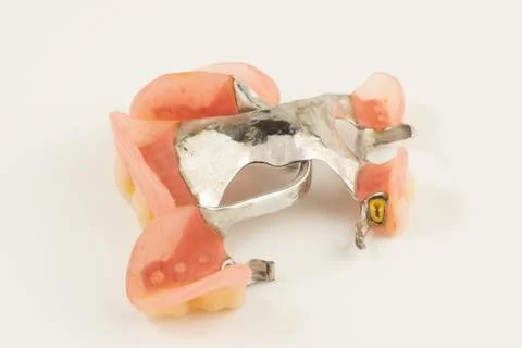 Bugel remove dentures with attachments Stock Photos