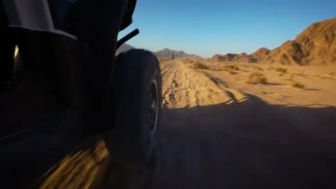 Buggy / ATV ride through the desert Stock Footage 203910718