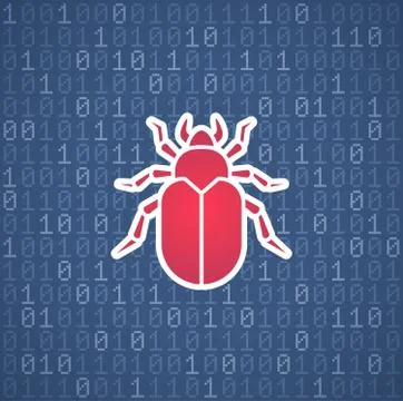 Buggy Binary Code Illustrazione stock