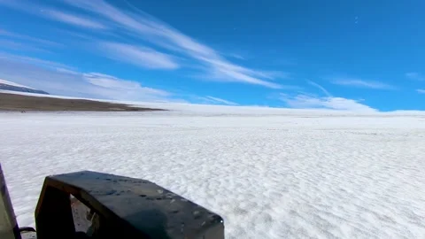 Buggy car with camera mounted on the side window driving on bumpy terrain 스톡 동영상 140560996