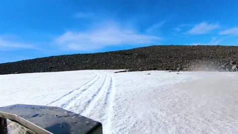 Buggy car with go pro mounted on the side window driving on bumpy terrain Stock Footage 140561085