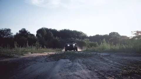 Buggy driving at camera Stock Footage 114663087