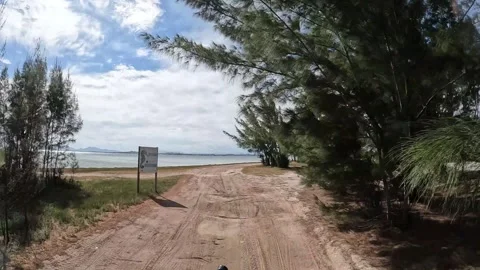 Buggy Ride Along Sandy Road at Arubinha in Arraial do Cabo - January 23, 2025 Stock Footage 340461641