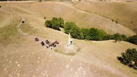 Buggy riders in the oldest and largest sandy terrain in Europe. Deliblato San Stock Footage 140810259