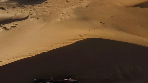 The buggy rides the sand Stock Footage 92682471