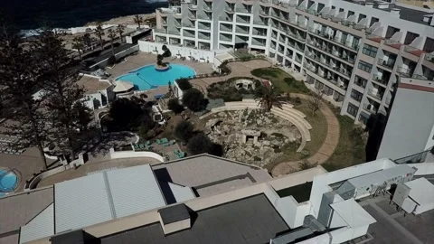 Bugibba Temple, Malta, 4K Wide Circling Drone Clip, Dolmen Hotel, Neolithic Site Stock Footage 222013658