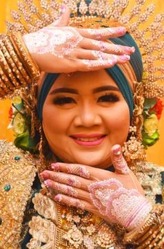 Bugis Indonesian Bride Stockfoto's
