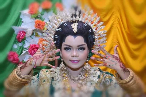 Bugis Indonesian Bride Fotos Stock