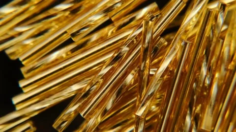 Bugle gold on a black background. Stock Footage 172130286