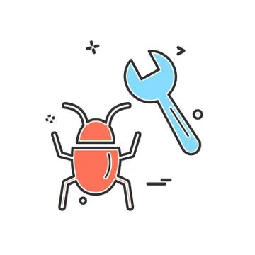 Bugs icon design vector Stock Illustration
