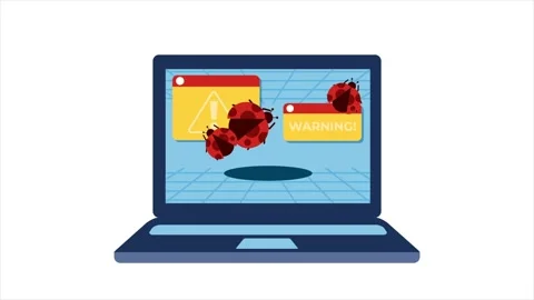 Bugs Infecting Computer System Stock Footage 311493985