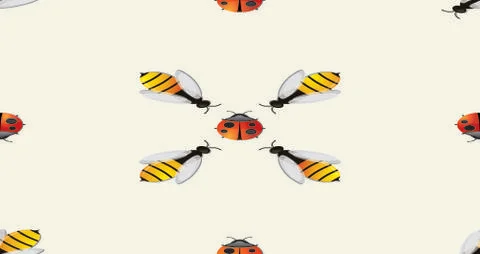 Bugs seamless background wallpaper Illustrazione stock