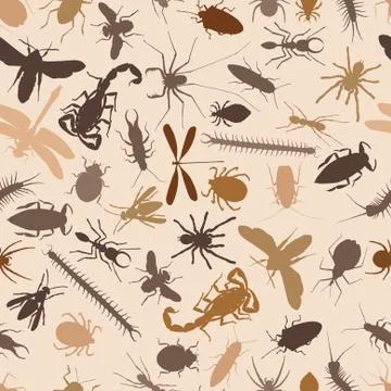 Bugs seamless tile Stock Illustration
