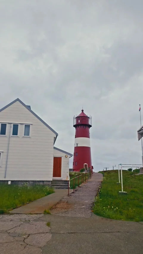 Buholmråsa Lighthouse - Norway Stock Footage 342589098