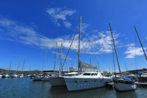 Build and designed for the deep blue waters Stock Photos