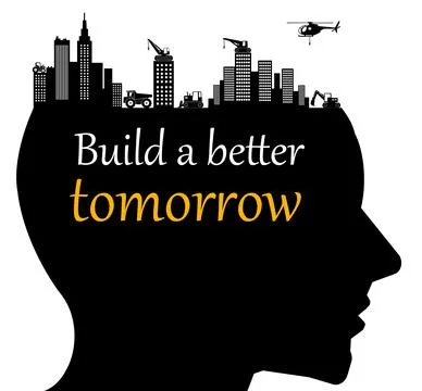 Build better tomorrow Illustrazione stock